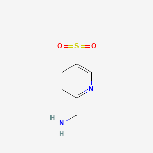 molecular formula C7H10N2O2S B1399389 (5-(甲磺酰基)吡啶-2-基)甲胺 CAS No. 848185-40-0