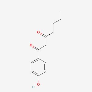 molecular formula C13H16O3 B13993967 1-(4-Hydroxyphenyl)heptane-1,3-dione CAS No. 1137261-89-2