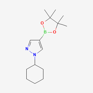 molecular formula C15H25BN2O2 B1399404 1-Cyclohexyl-4-(4,4,5,5-tetramethyl-1,3,2-dioxaborolan-2-yl)-1H-pyrazole CAS No. 1175275-00-9