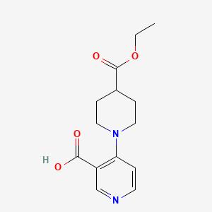 molecular formula C14H18N2O4 B1399410 Ethyl 1-(3-carboxypyridin-4-YL)isonipecotate CAS No. 1053658-38-0
