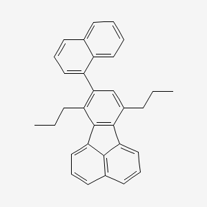 molecular formula C32H28 B13994127 8-Naphthalen-1-yl-7,10-dipropyl-fluoranthene CAS No. 89571-39-1