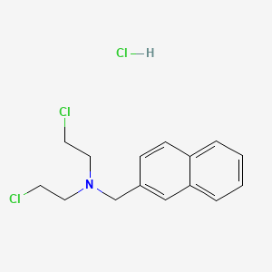 molecular formula C15H18Cl3N B13994147 2-chloro-N-(2-chloroethyl)-N-(naphthalen-2-ylmethyl)ethanamine CAS No. 67684-82-6