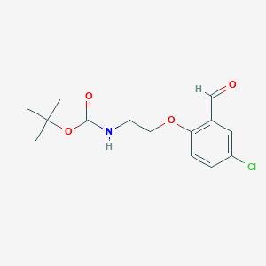 molecular formula C14H18ClNO4 B1399419 [2-(4-氯-2-甲酰基苯氧基)-乙基]-氨基甲酸叔丁酯 CAS No. 1001335-40-5