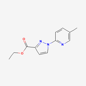 molecular formula C12H13N3O2 B1399420 Ethyl 1-(5-methylpyridin-2-yl)-1H-pyrazole-3-carboxylate CAS No. 1429309-43-2