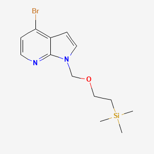 molecular formula C13H19BrN2OSi B1399423 4-Bromo-1-{[2-(trimethylsilyl)ethoxy]methyl}-1H-pyrrolo[2,3-b]pyridine CAS No. 941685-08-1