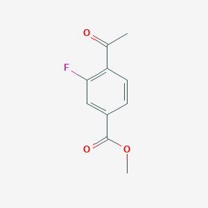 molecular formula C10H9FO3 B1399427 Methyl 4-acetyl-3-fluorobenzoate CAS No. 1059549-72-2