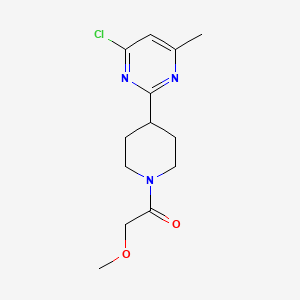 molecular formula C13H18ClN3O2 B1399436 1-(4-(4-Chloro-6-methylpyrimidin-2-yl)piperidin-1-yl)-2-methoxyethanone CAS No. 1316220-59-3