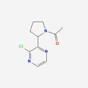 molecular formula C10H12ClN3O B1399437 1-(2-(3-Chloropyrazin-2-yl)pyrrolidin-1-yl)ethanone CAS No. 1316219-95-0