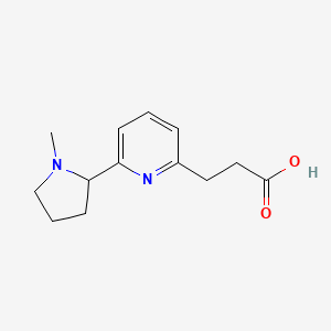 molecular formula C13H18N2O2 B1399439 3-(6-(1-Methylpyrrolidin-2-yl)pyridin-2-yl)propanoic acid CAS No. 1316221-54-1