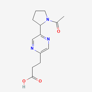 3-(5-(1-Acetylpyrrolidin-2-yl)pyrazin-2-yl)propanoic acid