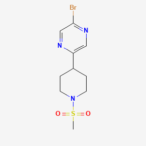 2-Bromo-5-(1-(methylsulfonyl)piperidin-4-yl)pyrazine