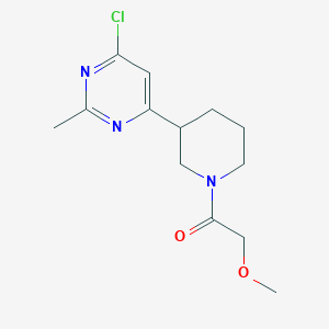 molecular formula C13H18ClN3O2 B1399447 1-[3-(6-Chloro-2-methylpyrimidin-4-yl)piperidin-1-yl]-2-methoxyethanone CAS No. 1316217-89-6