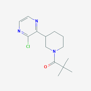 molecular formula C14H20ClN3O B1399448 1-[3-(3-Chloropyrazin-2-yl)piperidin-1-yl]-2,2-dimethylpropan-1-one CAS No. 1316224-47-1