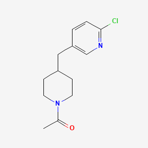 molecular formula C13H17ClN2O B1399452 1-[4-[(6-Chloropyridin-3-yl)methyl]piperidin-1-yl]ethanone CAS No. 1316217-83-0