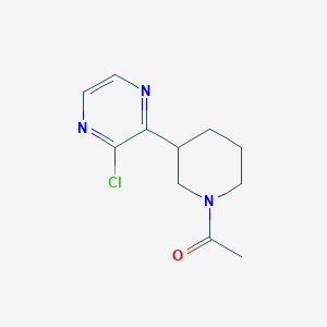 molecular formula C11H14ClN3O B1399453 1-[3-(3-Chloropyrazin-2-yl)piperidin-1-yl]ethanone CAS No. 1316220-01-5