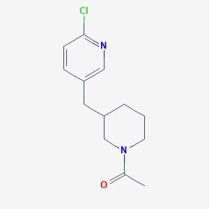 molecular formula C13H17ClN2O B1399457 1-(3-((6-Chloropyridin-3-yl)methyl)piperidin-1-yl)ethanone CAS No. 1316223-57-0
