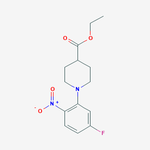 molecular formula C14H17FN2O4 B1399465 Ethyl 1-(5-fluoro-2-nitrophenyl)piperidine-4-carboxylate CAS No. 1355334-52-9