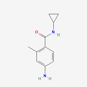 molecular formula C11H14N2O B1399466 4-amino-N-cyclopropyl-2-methylbenzamide CAS No. 1247464-92-1