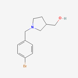 molecular formula C12H16BrNO B1399475 {1-[(4-Bromophenyl)methyl]pyrrolidin-3-yl}methanol CAS No. 1044924-67-5