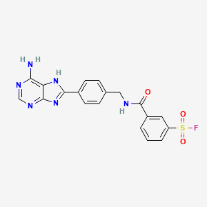 3-[[4-(6-amino-7H-purin-8-yl)phenyl]methylcarbamoyl]benzenesulfonyl fluoride