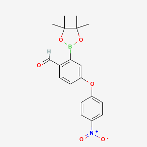 4-(4-Nitrophenoxy)-2-(4,4,5,5-tetramethyl-1,3,2-dioxaborolan-2-yl)benzaldehyde