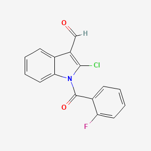 2-Chloro-1-(2-fluorobenzoyl)indole-3-carbaldehyde