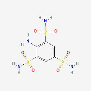 molecular formula C6H10N4O6S3 B13994788 2-Aminobenzene-1,3,5-trisulfonamide CAS No. 87743-18-8