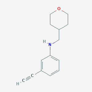 molecular formula C14H17NO B1399480 3-Ethynyl-N-[(oxan-4-yl)methyl]aniline CAS No. 1340351-82-7