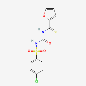 1-(4-Chlorophenyl)sulfonyl-3-(furan-2-carbothioyl)urea