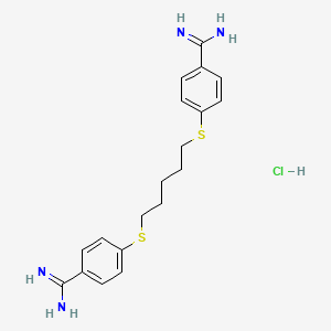 Benzenecarboximidamide,4'-[1,5-pentanediylbis(thio)]bis-, dihydrochloride