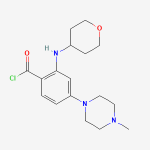 4-(4-methylpiperazin-1-yl)-2-((tetrahydro-2H-pyran-4-yl)amino)benzoyl chloride