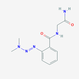 N-(2-Amino-2-oxoethyl)-2-[(1E)-3,3-dimethyltriaz-1-en-1-yl]benzamide