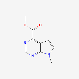 molecular formula C9H9N3O2 B1399501 7-メチル-7H-ピロロ[2,3-D]ピリミジン-4-カルボン酸メチル CAS No. 1095822-18-6