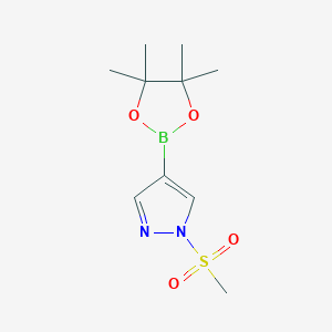 molecular formula C10H17BN2O4S B1399503 1-(Methylsulfonyl)-4-(4,4,5,5-tetramethyl-1,3,2-dioxaborolan-2-yl)-1h-pyrazole CAS No. 944994-03-0