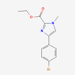 molecular formula C13H13BrN2O2 B1399505 4-(4-溴苯基)-1-甲基-1H-咪唑-2-甲酸乙酯 CAS No. 869568-12-7