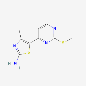 molecular formula C9H10N4S2 B1399508 4-甲基-5-(2-(甲硫基)嘧啶-4-基)噻唑-2-胺 CAS No. 790706-76-2