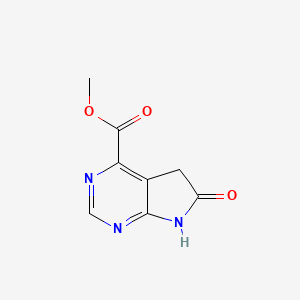 molecular formula C8H7N3O3 B1399511 6,7-二氢-6-氧代-5H-吡咯并[2,3-D]嘧啶-4-羧酸甲酯 CAS No. 1095822-24-4