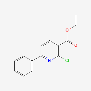 molecular formula C14H12ClNO2 B1399515 Ethyl 2-chloro-6-phenylnicotinate CAS No. 31676-61-6