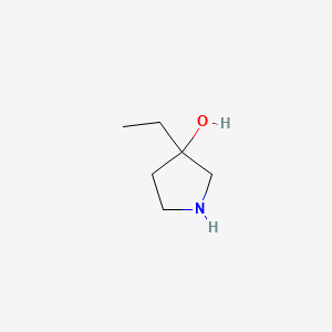 molecular formula C6H13NO B1399516 3-乙基吡咯烷-3-醇 CAS No. 871084-67-2