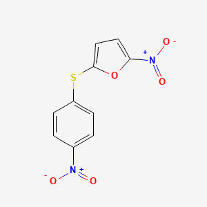 molecular formula C10H6N2O5S B13995192 2-Nitro-5-[(4-nitrophenyl)sulfanyl]furan CAS No. 6277-16-3