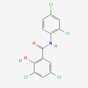 molecular formula C13H7Cl4NO2 B13995200 3,5-dichloro-N-(2,4-dichlorophenyl)-2-hydroxybenzamide CAS No. 4214-45-3