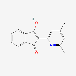 molecular formula C16H13NO2 B13995207 2-(4,6-dimethyl-1H-pyridin-2-ylidene)indene-1,3-dione CAS No. 75997-84-1