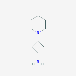 molecular formula C9H18N2 B1399525 3-(1-Piperidinyl)cyclobutanamine CAS No. 878155-05-6