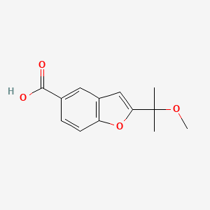 molecular formula C13H14O4 B1399526 2-(1-Methoxy-1-methylethyl)-benzofuran-5-carboxylic acid CAS No. 1154060-93-1