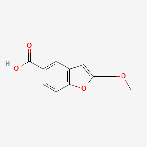 molecular formula C13H14O4 B1399526 2-(1-甲氧基-1-甲基乙基)-苯并呋喃-5-羧酸 CAS No. 1154060-93-1