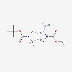 5-tert-Butyl 2-ethyl 3-amino-6,6-dimethylpyrrolo[3,4-c]pyrazole-2,5(4H,6H)-dicarboxylate