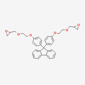 molecular formula C35H34O6 B1399532 9,9-Bis[4-(2-oxiranemethyloxyethyloxy)phenyl]fluorene CAS No. 259881-39-5