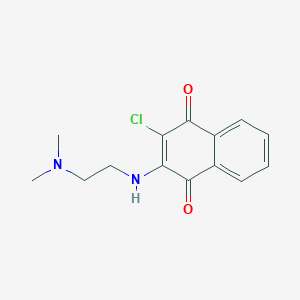 molecular formula C14H15ClN2O2 B13995388 2-Chloro-3-(2-dimethylaminoethylamino)naphthalene-1,4-dione CAS No. 83027-27-4