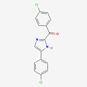 molecular formula C16H10Cl2N2O B13995420 (4-Chlorophenyl)(5-(4-chlorophenyl)-1H-imidazol-2-yl)methanone CAS No. 252210-59-6