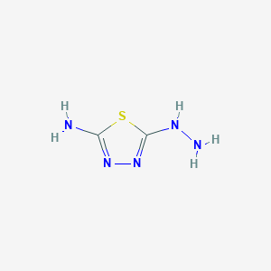 molecular formula C2H5N5S B13995441 5-Hydrazinyl-1,3,4-thiadiazol-2-amine CAS No. 45534-38-1